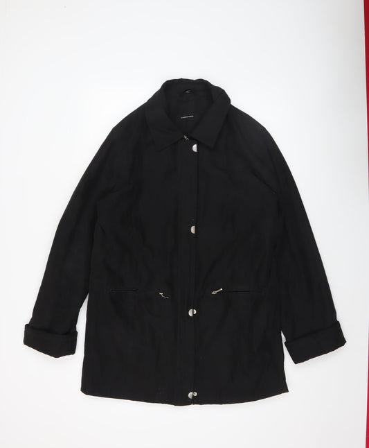 Womens UK Size 14 St. Bernard Black Overcoat