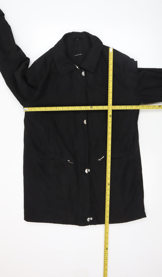 Womens UK Size 14 St. Bernard Black Overcoat