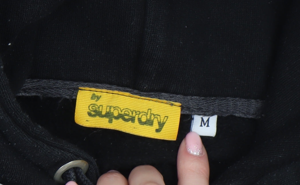 Mens UK Size M Superdry Black Pullover Hoodie