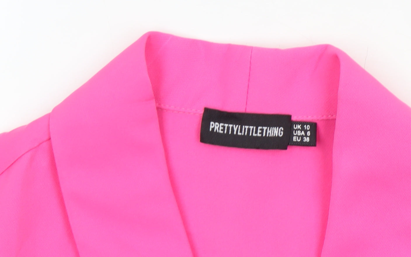 Womens UK Size 10 PRETTYLITTLETHING One-Piece Pink Playsuit