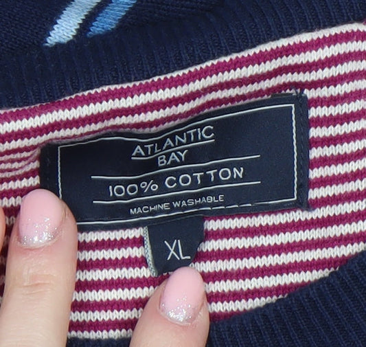 Mens UK Size XL Atlantic Bay Blue Pullover Jumper