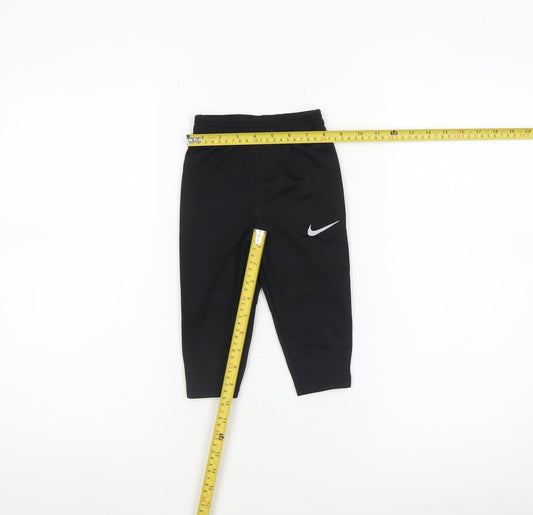 Nike Unisex Baby Black Jogger Trousers 9–12 Months Polyester Blend