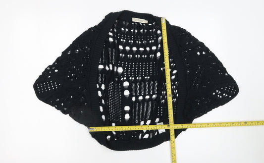 Womens UK Size 8 Topshop Black Shrug Jumper