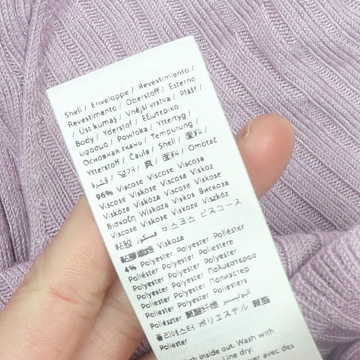 Womens UK Size XS NA-KD Purple Cropped Button-Up