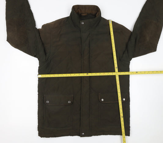 Mens UK Size M James Pringle Brown Quilted Coat