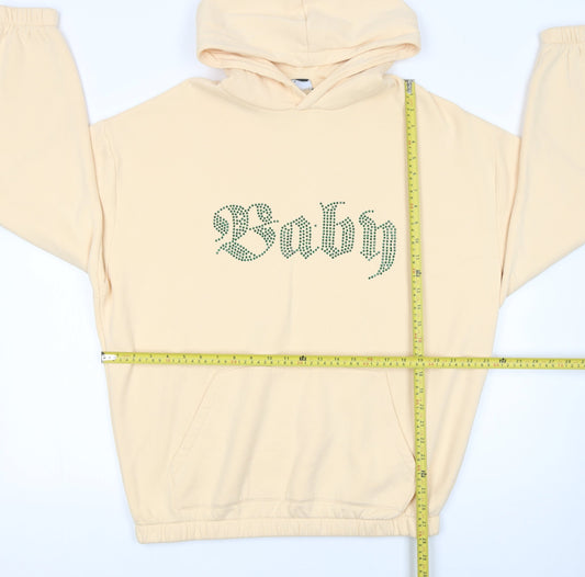 Womens UK Size L ASOS Design Beige Pullover Hoodie