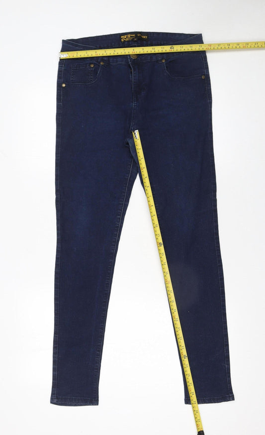 Womens UK Size 12 24|7 Authentic Denim Slim Fit Skinny Blue Jeans