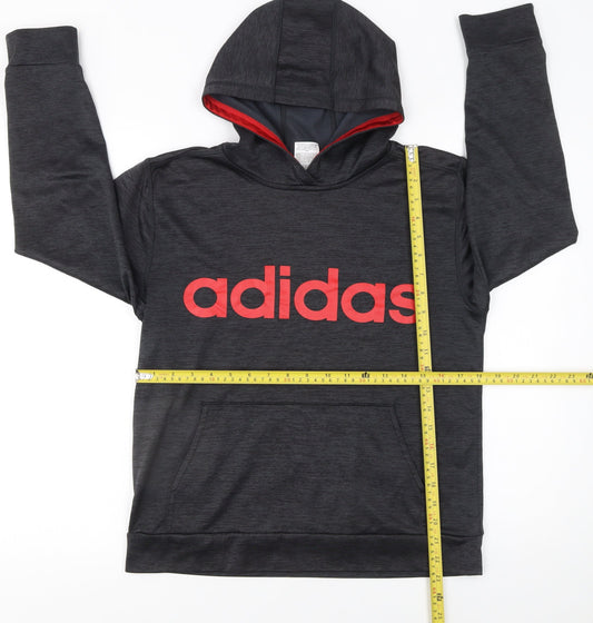 Boys UK Size 14-16 Years adidas Black Pullover Hoodie