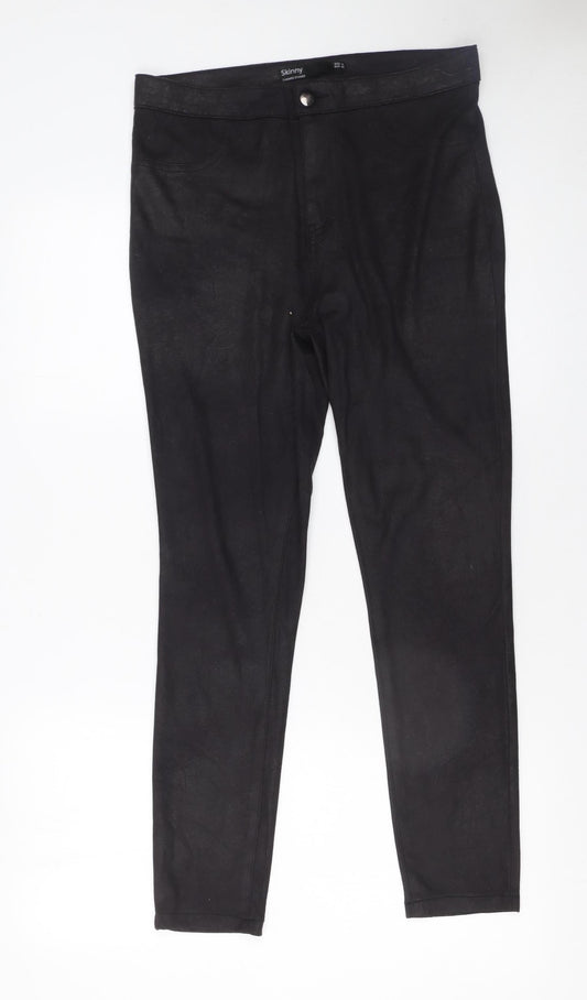 Womens UK Size 12 S Dunnes Stores Slim Fit Casual Workwear Black Trousers