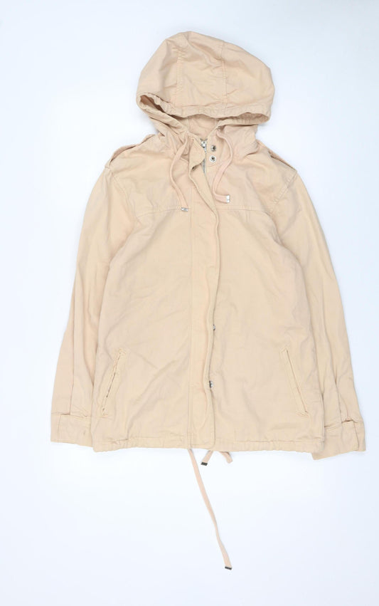 Womens UK Size 6 Topshop Beige Anorak Coat
