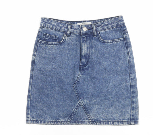 Womens UK Size 6 New Look Straight & Pencil Denim Skirt