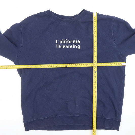 Womens UK Size M Cotton On Blue Pullover Sweatshirt