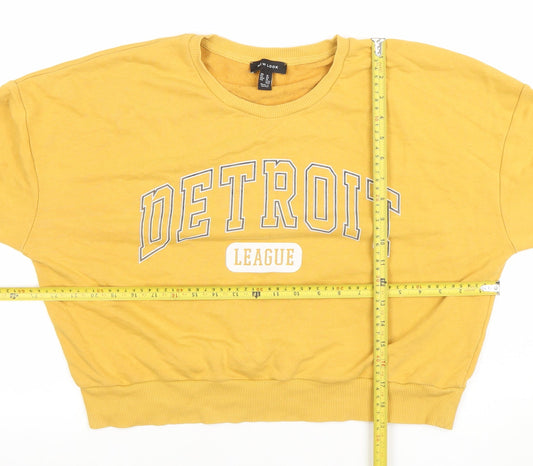 Womens UK Size 14 New Look Yellow Pullover Sweatshirt