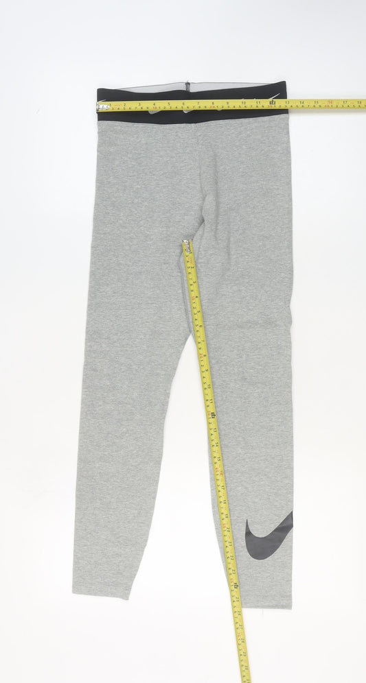Womens UK Size M Nike Slim Fit Leggings Grey Leggings