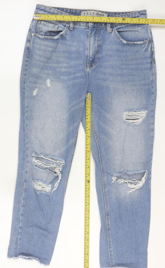 Womens UK Size 10 Denim Co. Relaxed Fit Boyfriend Blue Jeans