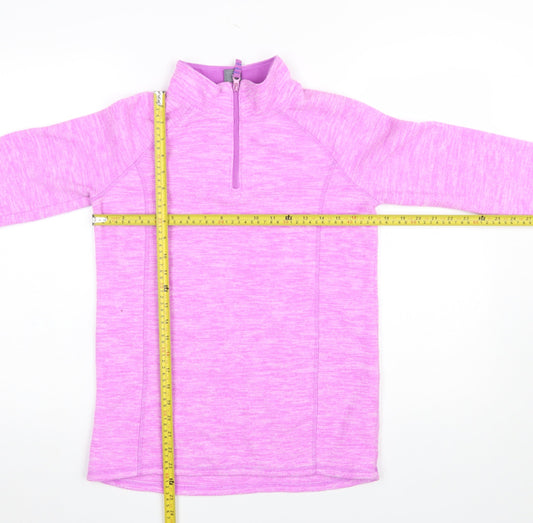Champion Girls Pink Fleece 1/4 Zip Pullover Sweatshirt XL 14-16 Years