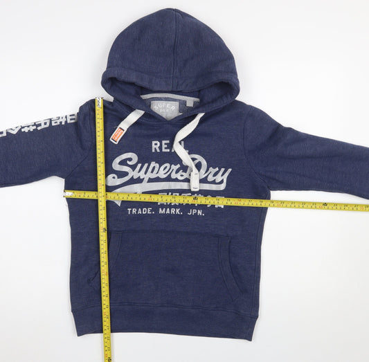 Womens UK Size S Superdry Blue Pullover Hoodie