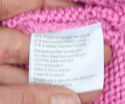 Womens UK Size 12 Gollehaug Pink Pullover Jumper