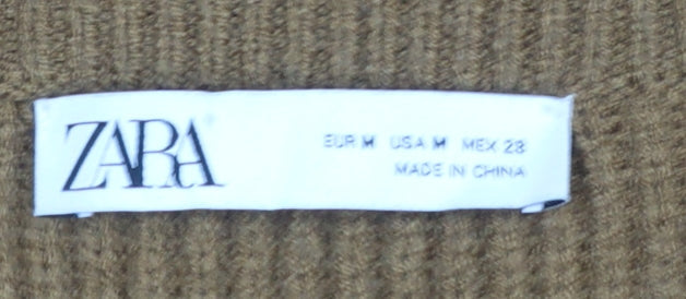 Womens UK Size 12 Zara Brown Cardigan Jumper