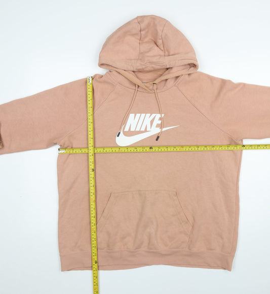 Womens UK Size XL Nike Beige Pullover Hoodie