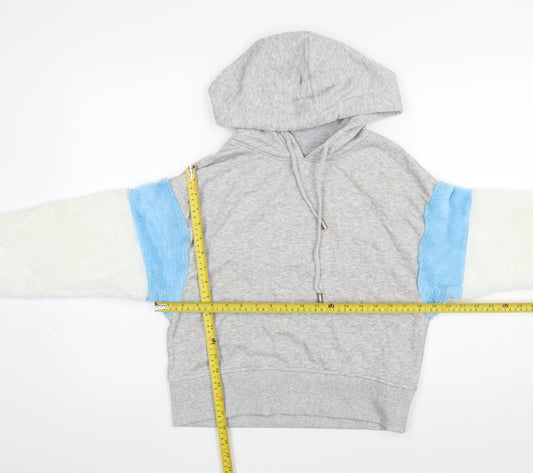 Womens UK Size 8 Bershka Grey Pullover Hoodie