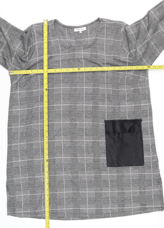 Womens UK Size M Zhenzi Grey Tunic Blouse