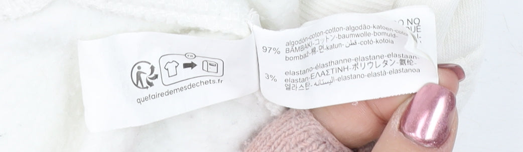 Womens UK Size S Zara White Pullover Sweatshirt