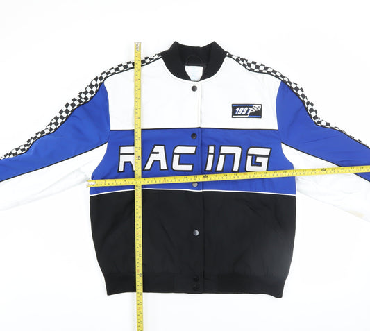 Womens UK Size XS Primark Blue Varsity Jacket
