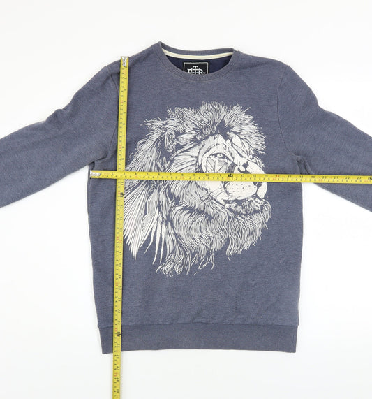 Mens UK Size S The Bearhug Co Blue Pullover Sweatshirt