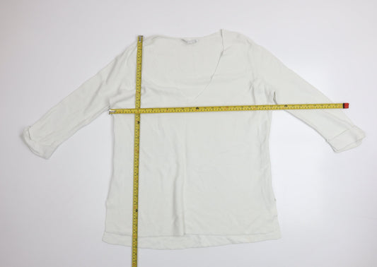 Womens UK Size 10 The White Company White Tunic Jumper
