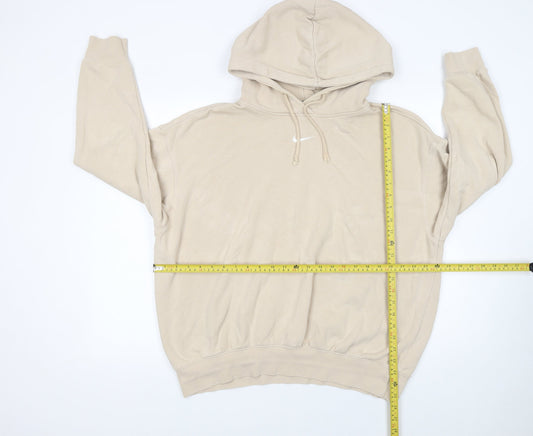 Womens UK Size M Nike Beige Pullover Hoodie