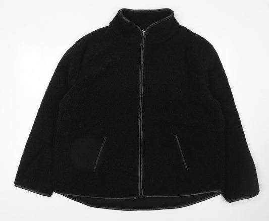 Womens UK Size L Peacocks Black Basic Jacket