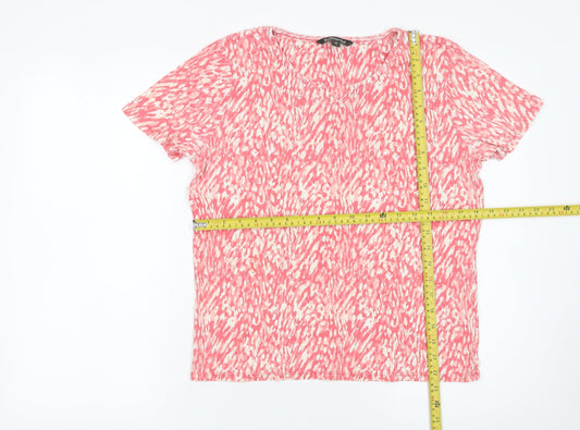 Womens UK Size 14 Bonmarché Pink Basic T-Shirt