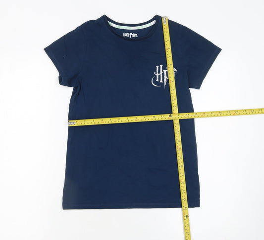 Girls UK Size 12-13 Years Character.com Blue Basic T-Shirt
