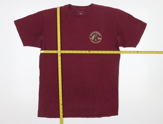 Mens UK Size M VANS Red T-Shirt