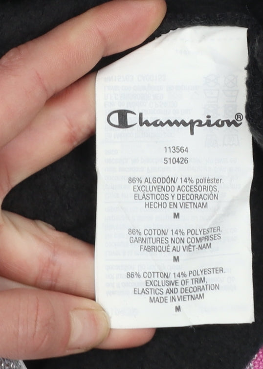 Womens UK Size M Champion Black Pullover Hoodie
