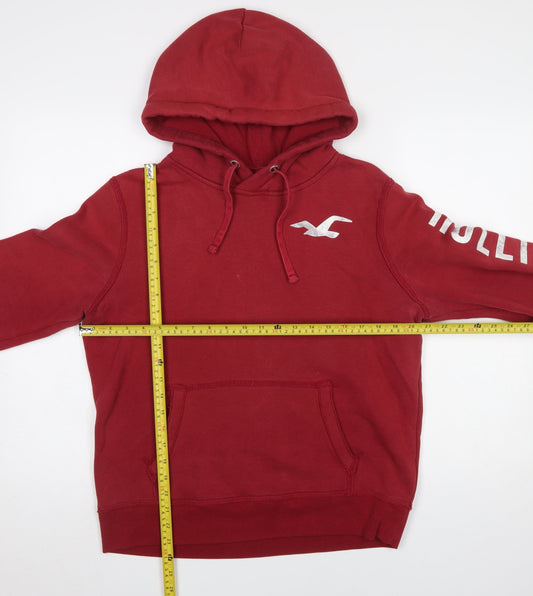 Womens UK Size S Hollister Red Pullover Hoodie