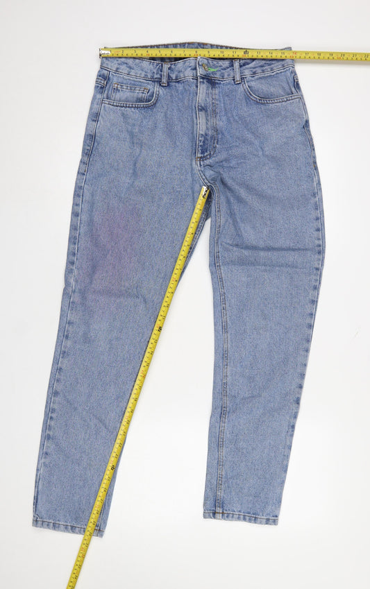 Mens UK Size L COLLUSION Regular Fit Tapered Blue Jeans