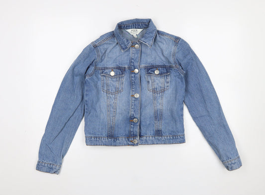 Womens UK Size 4 Miss Selfridge Blue Basic Jacket