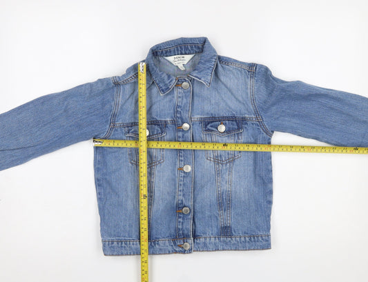 Womens UK Size 4 Miss Selfridge Blue Basic Jacket