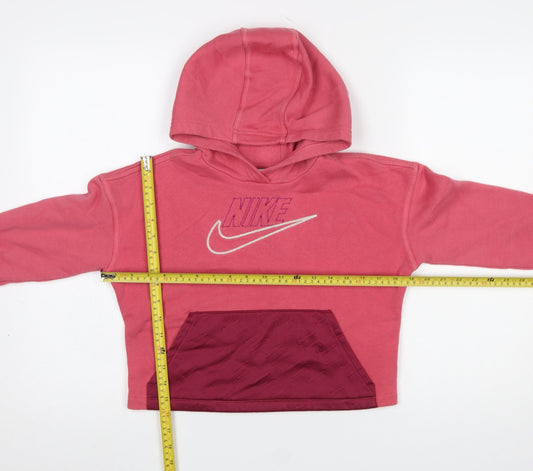 Girls UK Size 146 Nike Pink Pullover Hoodie
