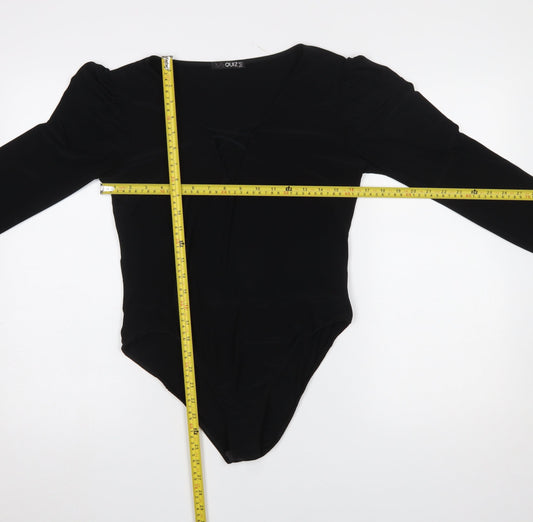Womens UK Size 16 Quiz One-Piece Black Bodysuit
