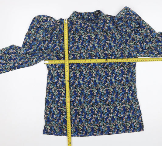 Womens UK Size 8 Girl In Mind Blue Tunic Blouse
