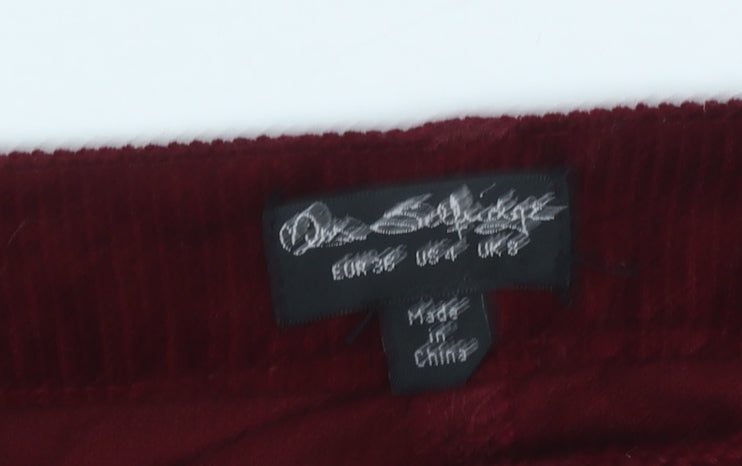 Womens UK Size 8 Miss Selfridge Mini Corduroy Skirt