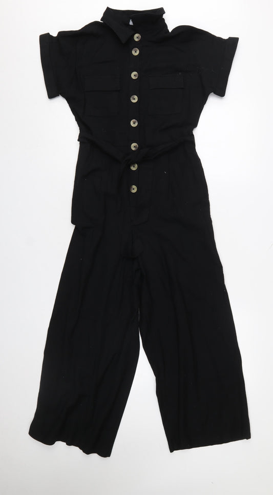 Womens UK Size 6 New Look One-Piece Black Jumpsuit