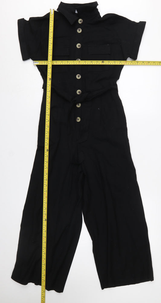 Womens UK Size 6 New Look One-Piece Black Jumpsuit