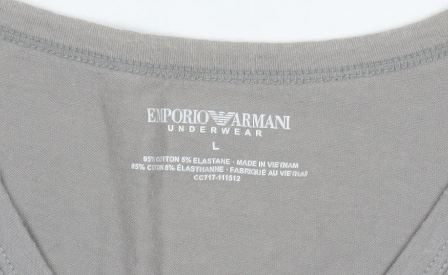 Mens UK Size L Emporio Armani Grey T-Shirt