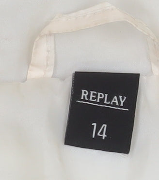 Girls UK Size 14 Years Replay Ivory Puffer Jacket