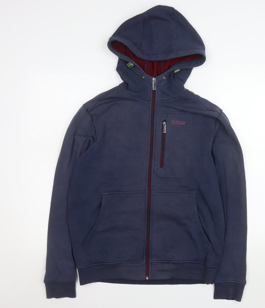 Mens UK Size M Outrage Blue Basic Jacket