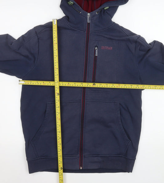 Mens UK Size M Outrage Blue Basic Jacket